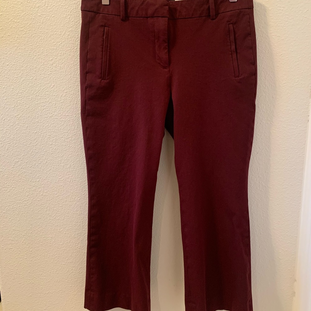J. Crew Teddie Pants in Maroon - Size 6